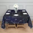 thumbnail image 3 of Math Equations Cosmic Formulas Blue Pattern Square Tablecloth,Waterproof Square Table Cover,Wipeable Spillproof Washable Table Cover for Home Kitchen Party Decor 42"X42"(107x107cm), 3 of 6