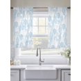 thumbnail image 4 of Ocean Shell Sheer Curtains 45 Inch Length 2 Panels Set, Summer Coastal Seashells Texture Light Blue Voile Window Treatment Rod Pocket Small Kitchen Curtains Drapes for Bedroom 52"x45"x2, 4 of 7