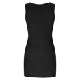 thumbnail image 6 of Summer Fashion Sun Dresses for Womens 2025 Plus Size Casual Solid Color Sleeveless Button V-Neck Dress, 6 of 7