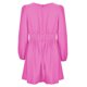 thumbnail image 5 of Gibobby Vestido de punto para mujer Vestido midi de cuello en V de color sólido de otoño invierno para mujer de volantes plisado Vestido informal de estilo francés(Rosa caliente,M), 5 of 5