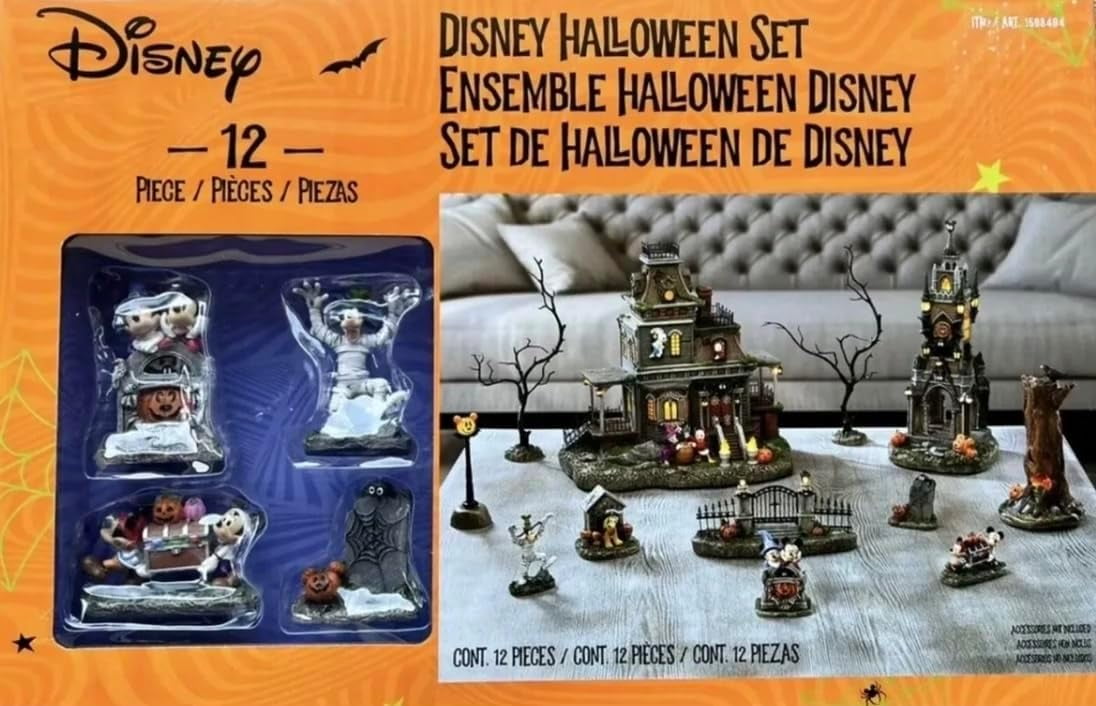 Disney Halloween Village Set, 12-piece