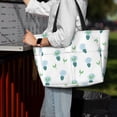 thumbnail image 6 of Large Beach Bags Water-resistant Sandproof - Light Bulb Pattern leaf Cute Beach Tote Bags for Women with Zipper, 6 of 6