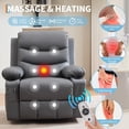 thumbnail image 5 of Swivel Rocker Recliner Chair with Massage and Heat, Oversized Glider Recliner Nursery Chair,Single Sofa Seat, 5 of 7
