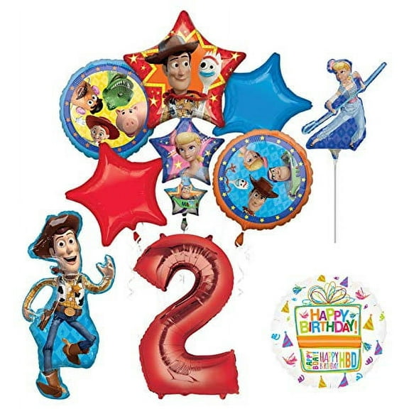 Mayflower Products Toy Story Party Supplies Woody and Friends 2nd Birthday Balloon Bouquet Decorations