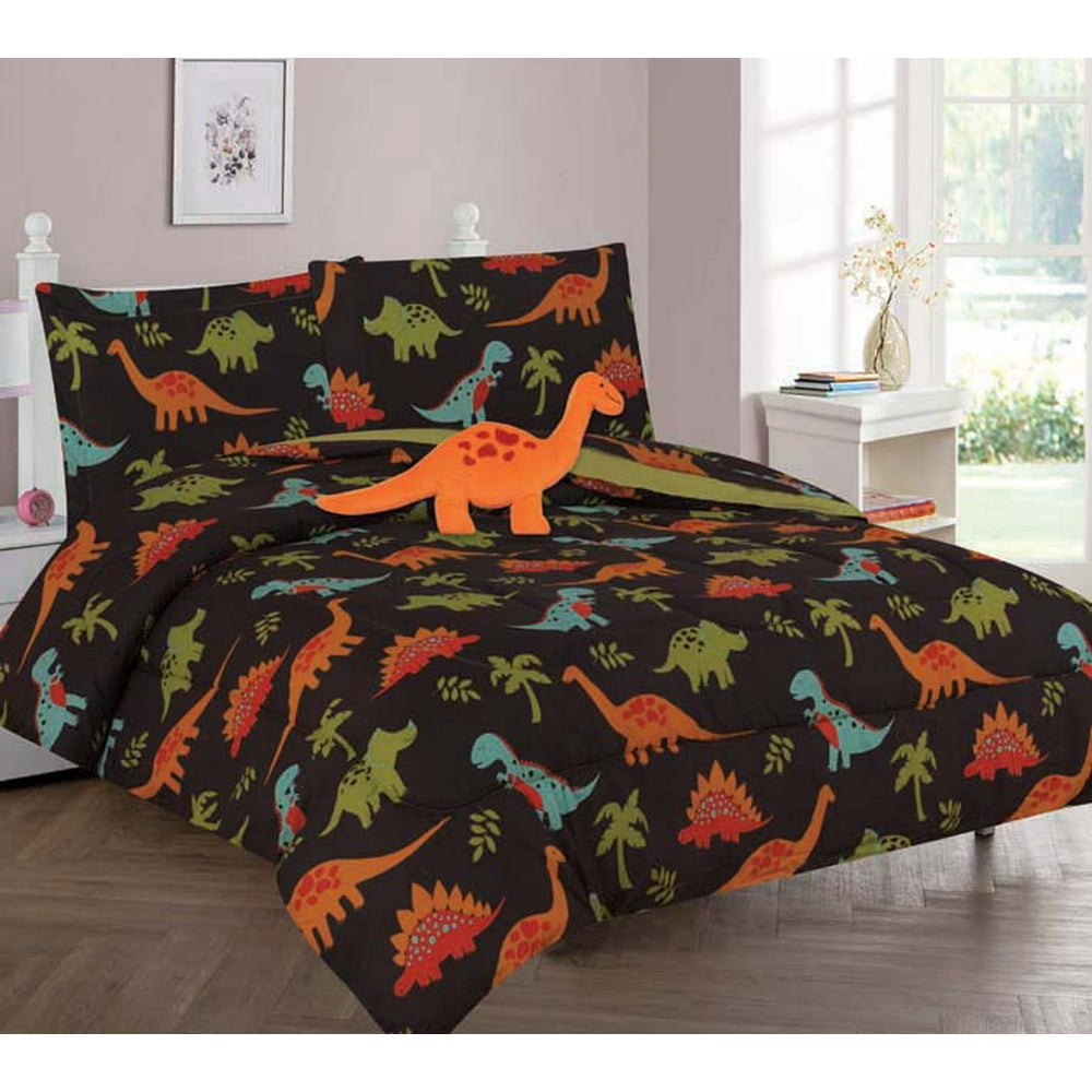 TWIN DINOSAUR BOYS BEDDING SET, Beautiful Microfiber Comforter With