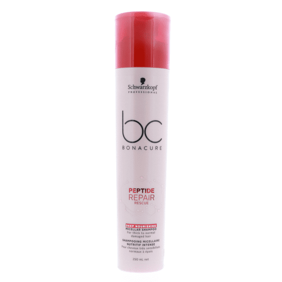 Schwarzkopf Bonacure Peptide Repair Rescue Deep Nourishing Micellar Shampoo, 8.5 oz