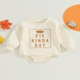 thumbnail image 2 of Toddler Baby Sweatshirt Rompers Thanksgiving Letter Print Jumpsuit, 2 of 9