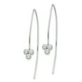 thumbnail image 2 of Primal Silver Sterling Silver Rhodium-plated 3-CZ Threader Earrings, 2 of 5