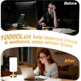 thumbnail image 4 of Light Therapy Lamp 10000 Lux, Happy Light CRI>95 Sun Lamp with Remote, 3 Color Temperatures & Stepless Dimming, Sunlight Lamp for Seasonal Mood Boost, Bring Sunshine to Windowless Office, 4 of 5