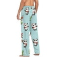 thumbnail image 6 of Top-kevin Christmas Panda Snowflakes Pajama Pants Winter Xmas Tree Men's Pajama Bottoms Lounge Sleepwear PJs Sleep Pants S, 6 of 6