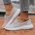 thumbnail image 5 of Mepaouo Orthopedic Shoes for Women Mesh Slip on Sneakers Arch Support Wide Width Nurse Walking Shoes Grey 8, 5 of 8