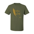 thumbnail image 2 of Believe in Yourself Insirational and Movtivational Quote Inspirational/Christian Men's Graphic T-Shirt, Military Green, Small, 2 of 3
