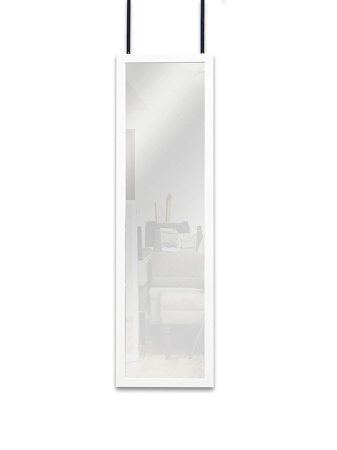 Mirrotek Door Hanging Mirror, 14" x 42", White