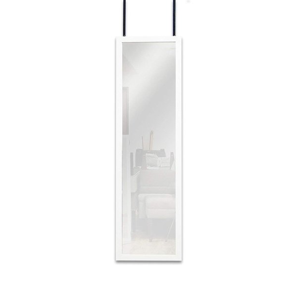 Mirrotek Door Hanging Mirror, 14" x 42", White