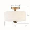 thumbnail image 2 of Crystorama Lighting - Two Light Ceiling Mount - Ceiling Mount - Travis - 2 Light, 2 of 9
