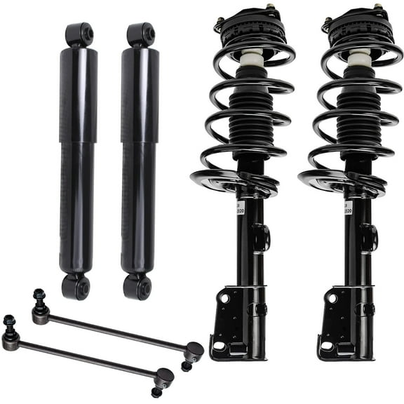 Detroit Axle - Struts Shock Kit for 2008-2020 Dodge Grand Caravan 08-16 Chrysler Town & Country Complete Front 2 Struts Sway Bars Rear Shock Absorbers Replacement Struts