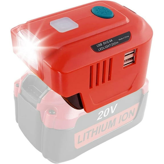 150W Inverter Generator for Carftsman 20V V20 Battery Converter,Portable Power station with AC Outlet&2-USB &LED Light,Portable Power Source,USB Charger Adapter,Camping Inverter