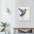 thumbnail image 3 of ONETECH Hummingbird Canvas Wall Art Birds Pictures Set of 3 Framed Poster Watercolor Hummingbirds Painting Printed on Canvas for Kitchen Bedroom  16x20inch, 3 of 4