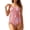 d-Pink, variant on Plus Size Swimsuit for Women 2 Piece Tummy Control Bathing Suit High Waisted Floral Print Tankini