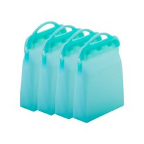 ITPCINC Sandwich Bags, Reusable Silicone Food Storage Bags 4 Pack, Ziplock Sandwich Storage Bags for Food, Cook, Store, Freeze, Microwave, Plastic and BPA Free