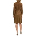 thumbnail image 2 of Brooks Brothers Women's Wrap Polyester Dress, S, Brown, 2 of 3