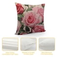 thumbnail image 4 of Awypu  Watercolor Roses Throw Pillow Cover Elegant Floral Bud Petal Romantic Plant Curl Bloom Botanical Pillow Case Decorative Square Cushion for Home Couch Bed, 4 of 5