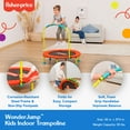 thumbnail image 3 of Fisher-Price WonderJump 36" Round Indoor Trampoline Kids Toddler Toy, Multicolor, 3 of 10