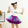 thumbnail image 4 of Youmylove Kids Girls Ballet Skirts Party Rainbow Tulle Dance Skirt Funny Cloting, 4 of 7