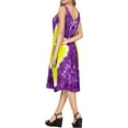 thumbnail image 4 of HAPPY BAY Women's Summer Plus Size Swing House Wear Dresses 1X-2X Grape, Tie Dye, 4 of 4