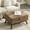 Coffee, variant on Assembled Coffee Table Bench, Linen Upholstery / Ideal for Entryway, Space-Saving