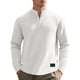 thumbnail image 2 of pstuiky camisas de manga larga para hombre, Sudadera informal holgada de cuello alto con media cremallera y manga larga para hombre Tops de hombre xxxl, 2 of 8