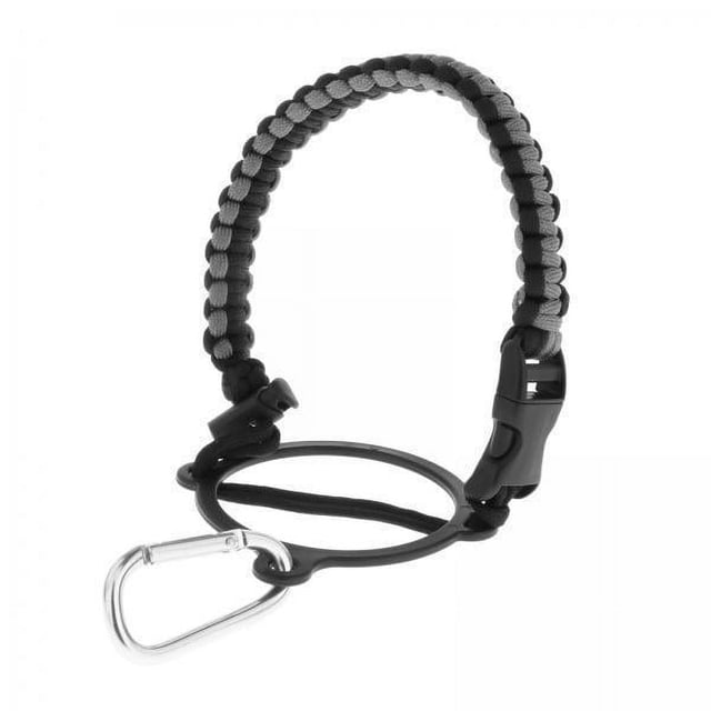 2Xparacord Botellas de agua Correa de mango 12 - 64 para caminar deportes gris 4 piezas