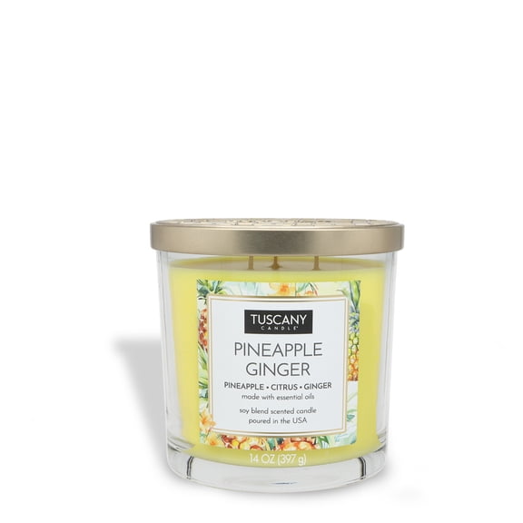 Pineapple Ginger Long-Lasting Scented Jar Candle (14 oz)