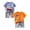 B-Orange & Red (4PC), variant on mgoYE Baby Clothes for Boys 3 6 12 18 24 Months 3T 4T 5T 6T 7T 8T Girls Outfit Letter Print Short Sleeve Shirt Top Shorts Set 4Pcs Toddler Clothes Boys Size 7-8 Years