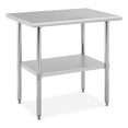thumbnail image 1 of Yiwa Commercial Stainless Steel Work Table, NSF Certified, 2-Tier Adjustable Shelving, Leveling Feet, 1 of 9
