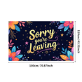 thumbnail image 3 of LUUFILx Sorry You Are Leaving Banner Backdrop Decorations Farewell Party Supplies Colorful Stars Theme Background Photography Props Office Goodbye Decor, 3 of 8