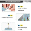 thumbnail image 4 of Coolnut Christmas Gnomes Sink Splash Guard for Faucet 2 Packs Faucet Absorbent Mats, Snowflakes Faucet Handle Drip Catcher Quickly Drying Mat for Kitchen Counter Bathroom, 14.9"x5.5", 4 of 7