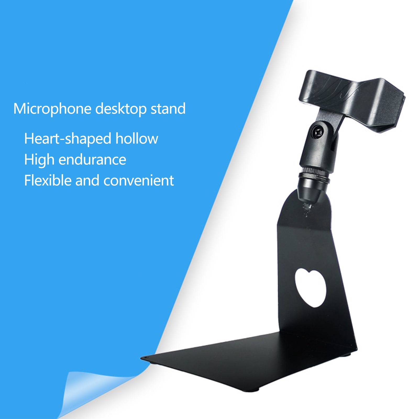 BQBQERT Flexible Microphone Mic Stand Metal Holder Mount for Live Broadcast Blogger