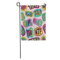 thumbnail image 1 of SIDONKU Colorful Patches Words Totz TGIF Yolo LOL OMG GR8 ROFL Garden Flag Decorative Flag House Banner 12x18 inch, 1 of 2
