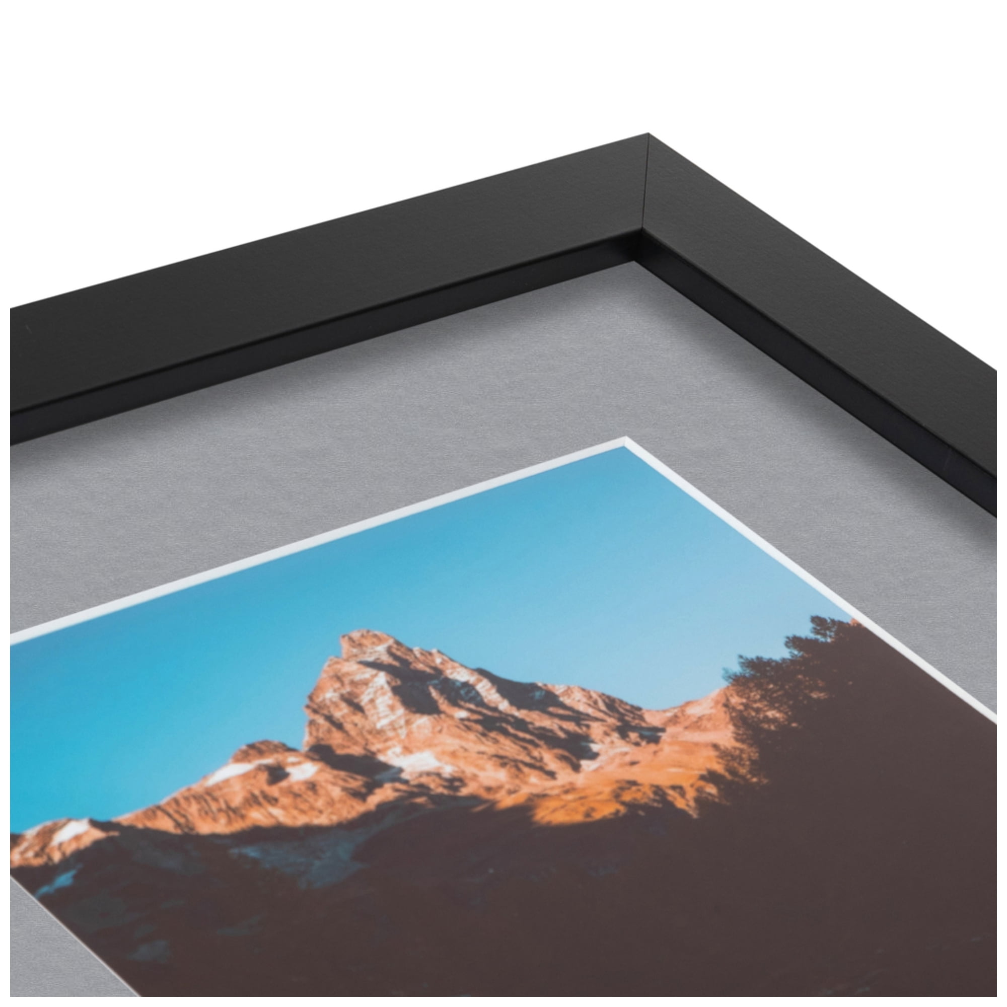 ArtToFrames Collage Photo Picture Frame with 1 - 18x24" Openings, Framed in Black with Silver and Black Mats (CDM-3926-1494)