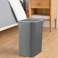 thumbnail image 6 of Blukids 8L Bathroom Trash Can with Lid, Bathroom Trash Bin Clearance with Press Lid, Small Trash Can/Slim Garbage Cans/Waste Basket for Bathroom,Kitchen,Office,Bedroom(Gray), 6 of 6