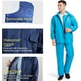 thumbnail image 5 of Rain Suits for Men Waterproof Breathable Hoodie Raincoat Outdoor, Work, All-Sport, 5 of 7