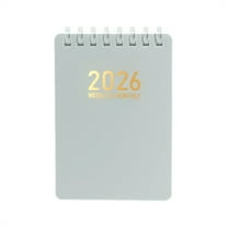 Harlier13 Mini To Do List Notepad Daily Planner Notepad A7 Spiral Notebook with Schedule Organizer Task Checklist for Home Office (Gray, 10.8 * 7.6cm)