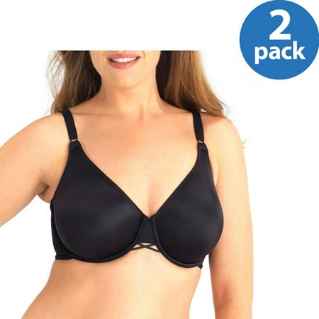 Curvation Women's Back Smoother Bra, 2-Pack
