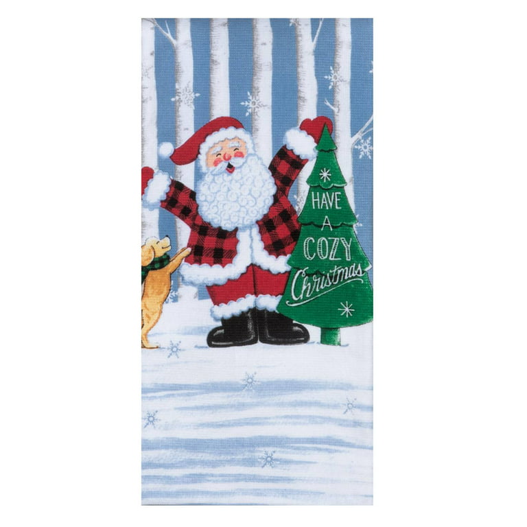 Set of 2 GINGERBREAD COOKIE Christmas Terry Kitchen Towels by Kay Dee  Designs