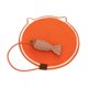 thumbnail image 1 of Alfombrilla rascadora para gatos con juguete de pelota de pez, alfombrilla horizontal para que duerman los gatos. naranja, 1 of 8