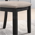 thumbnail image 3 of JERFIT Black Fabric Dining Chairs Set of 2, Modern Cross Back Upholstered Side Chairs for Kitchen, Dining Room, 3 of 6