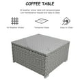 thumbnail image 5 of SUNTONE Patio Conversation Sofa Set - 3 Piece All Weather Wicker Outdoor Furniture Set, Gray Rattan & Black Cushions, 5 of 10
