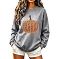 thumbnail image 2 of QUNYINEY Crew Neck Womens Sweatshirts Graphic Pumpkin Pullover Halloween Tops Fall Casual Long Sleeve Loose Fit Sweatshirts, 2 of 6