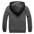 thumbnail image 3 of MSJUHEG Mens Hoodies Hoodies Hoodie Round Neckline Long Sleeve Pullover Plush Solid Hooded Coat Long Sleeve Zipper Pocket Coat Hoodies For Men Hoodies For Guys Dark Gray Xxxxl, 3 of 7